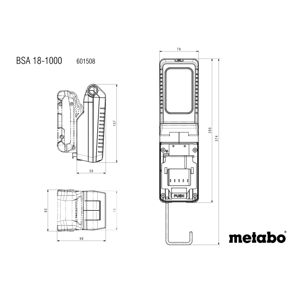 BSA 18-1000 (601508850) Proyector de obra de batería 5
