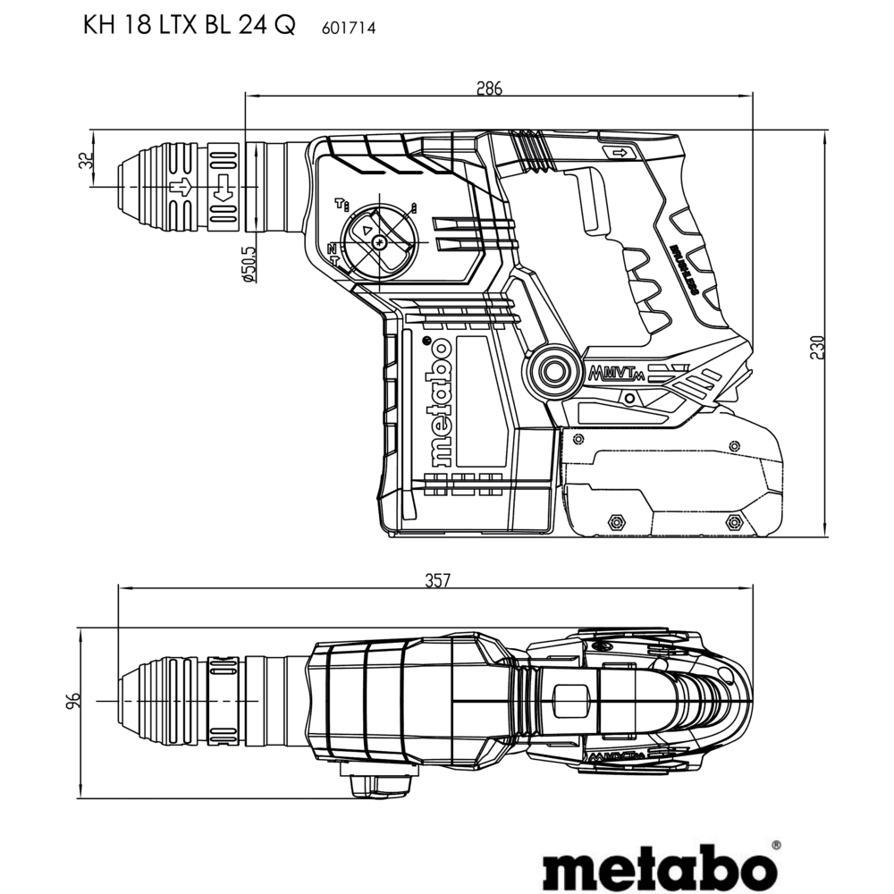 KH 18 LTX BL 24 Q (601714840) Marteau combiné sans fil 6