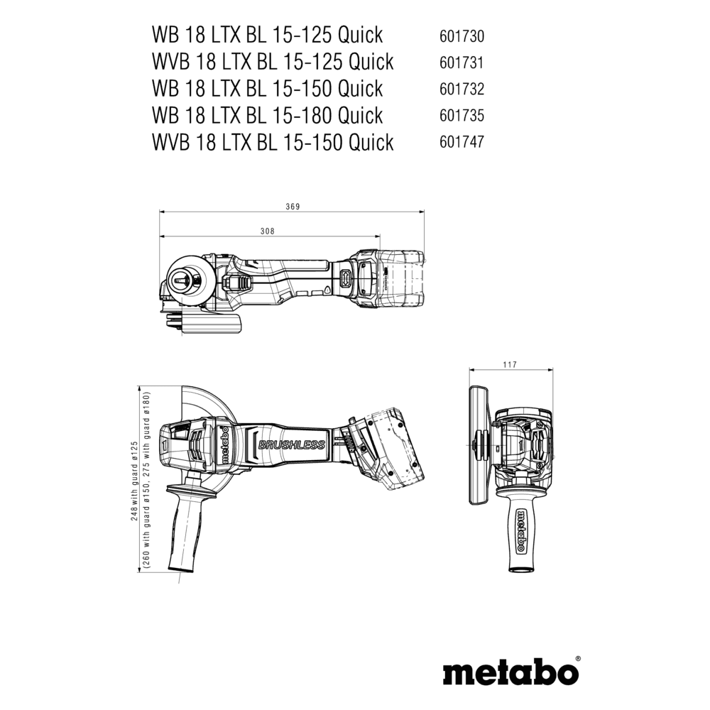 WB 18 LTX BL 15-150 Quick (601732840) Cordless angle grinder 4