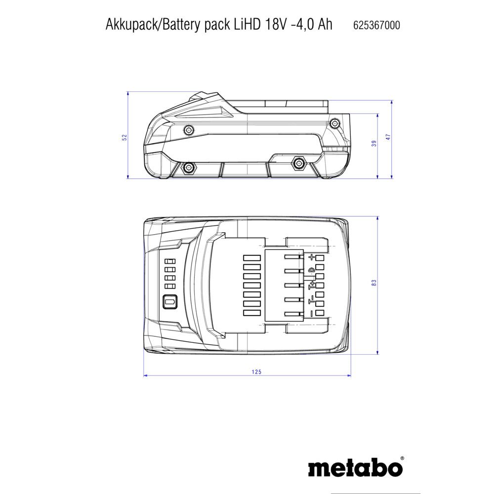 LiHD Battery pack 18 V - 4.0 Ah (625367000) 3