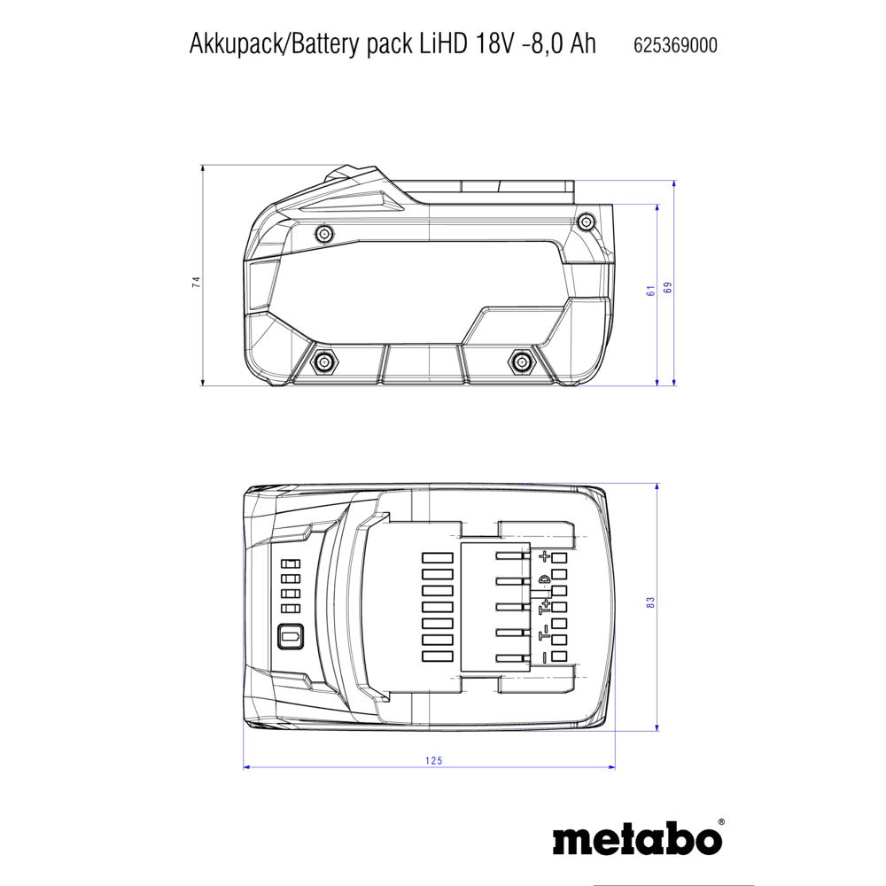 Batteria LiHD da 18 V - 10,0 Ah (625549000) 3