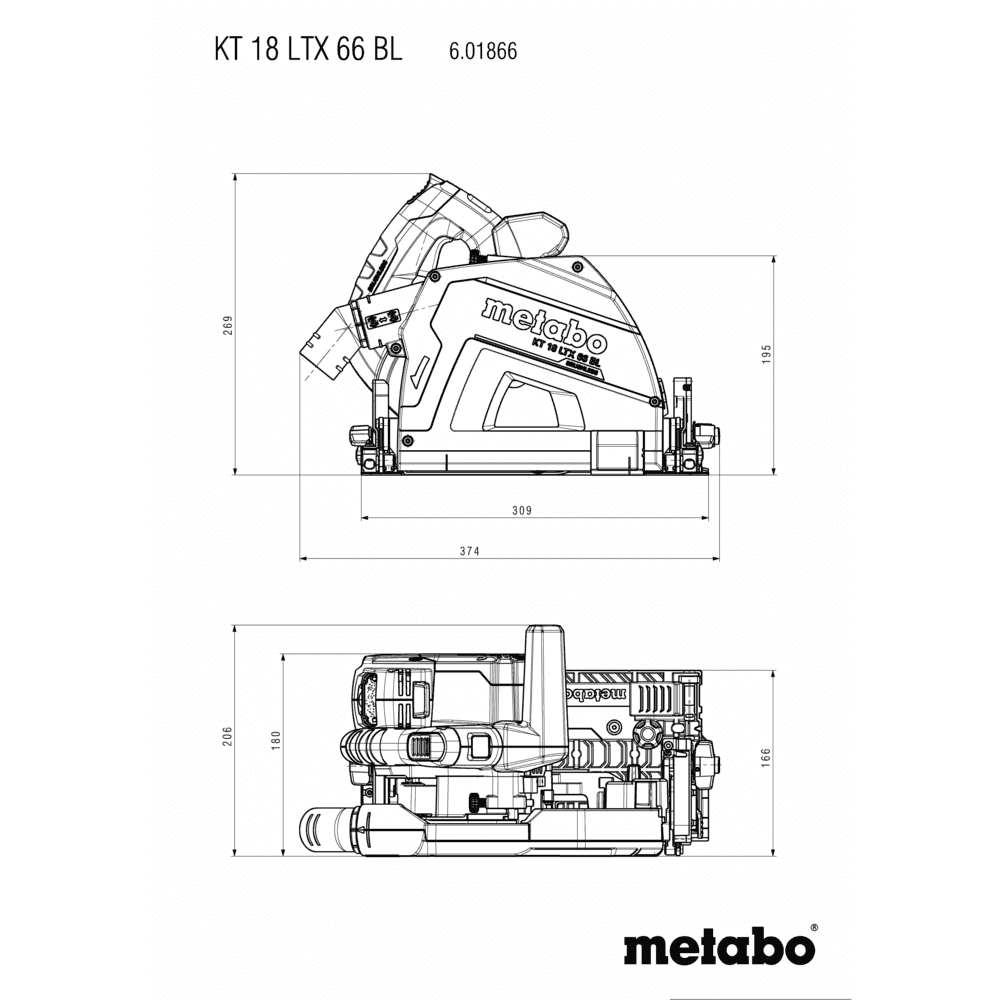 KT 18 LTX 66 BL Set (691172840) Sega circolare a immersione a batteria 13